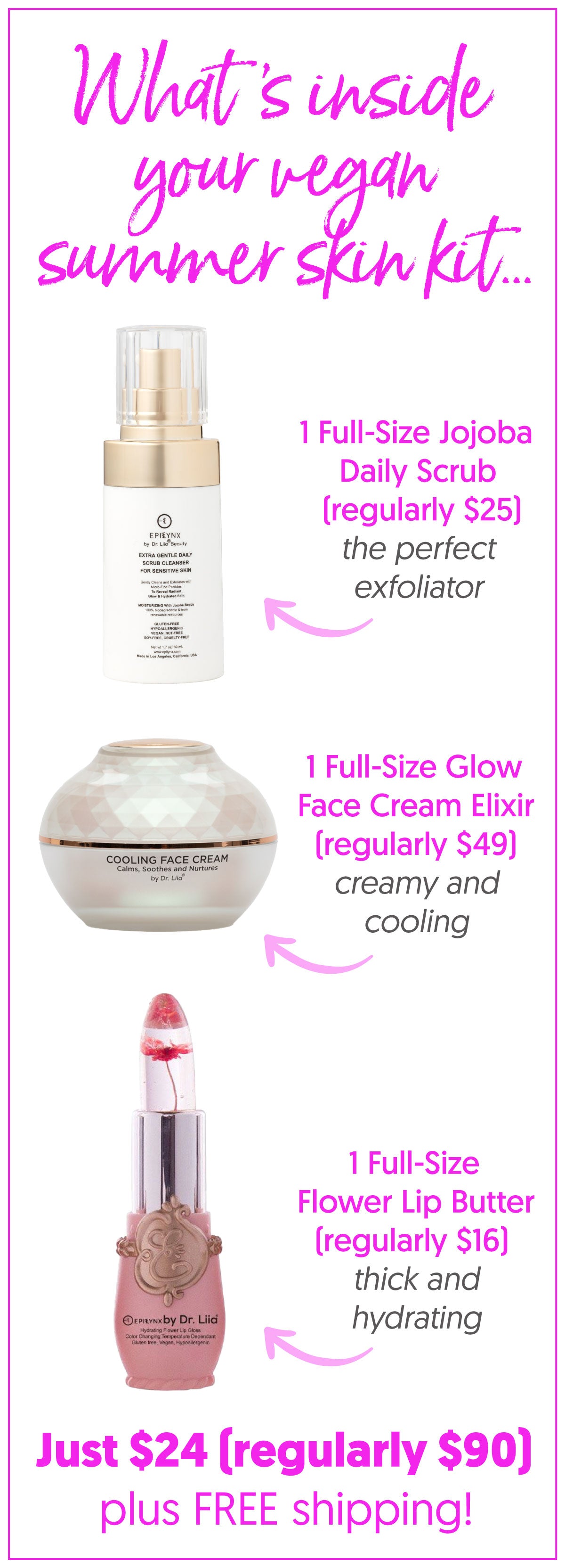 Holiday Glow & Firm Skin Kit | Hydrating Vegan Skincare Gift Set $24 ($90 Value)