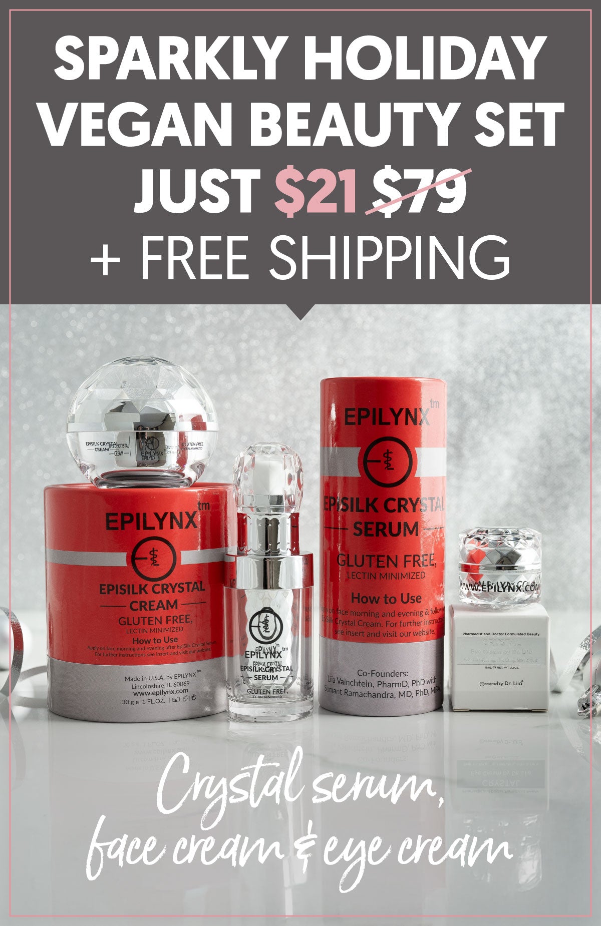 Sparkly Holiday Vegan Beauty Set Just $21 (normal price $79) + Free Shipping