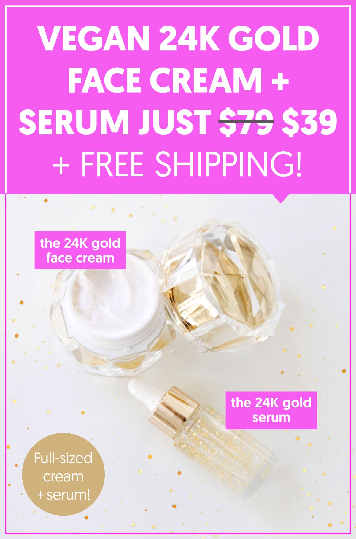 Luxe Gold Radiance Anti-Aging Set ā Youthful Glow Moisturizer + Serum Bundle