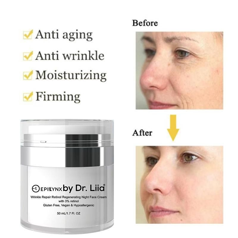 EpiLynx wrinkle repair retinol night cream jar