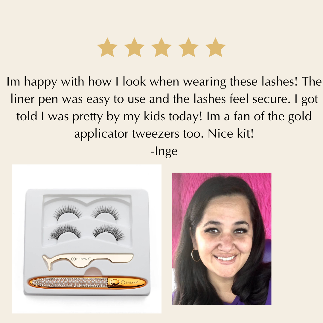 Step-by-step guide to applying the EpiLynx reusable false lashes