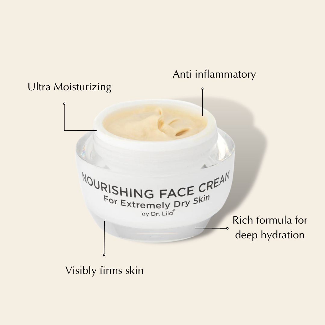 Super Nourishing Calming Face Cream for Extremely Dry & Sensitive Skin – Vegan & Hypoallergenic