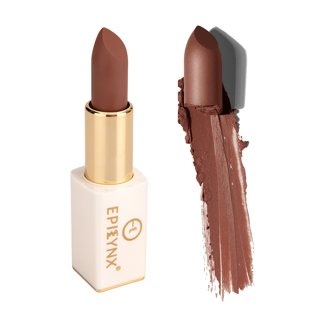 Gluten-Free, Hypoallergenic, Vegan, Matte Brown Lipstick - Intense Hydration