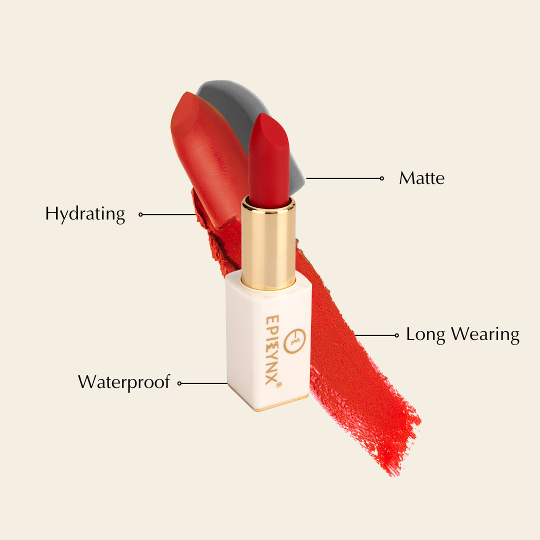 Vegan Matte Lipstick – Hydrating, Long-Wear, Magnetic Case