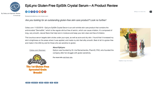 Our EpiSilk Day Serum get 5 ***** star rating at Celicac.com official website!