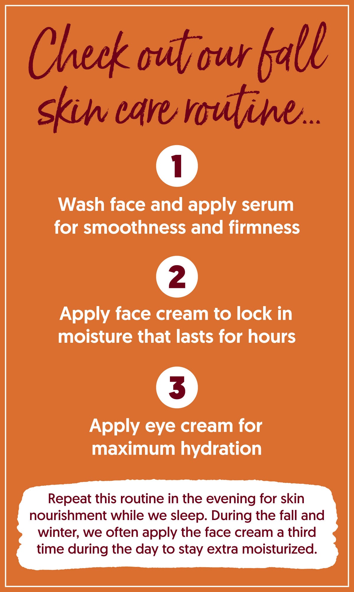 Organic Vegan Fall Beauty Bundle: Full-Sized Face Cream, Serum & Eye Cream!