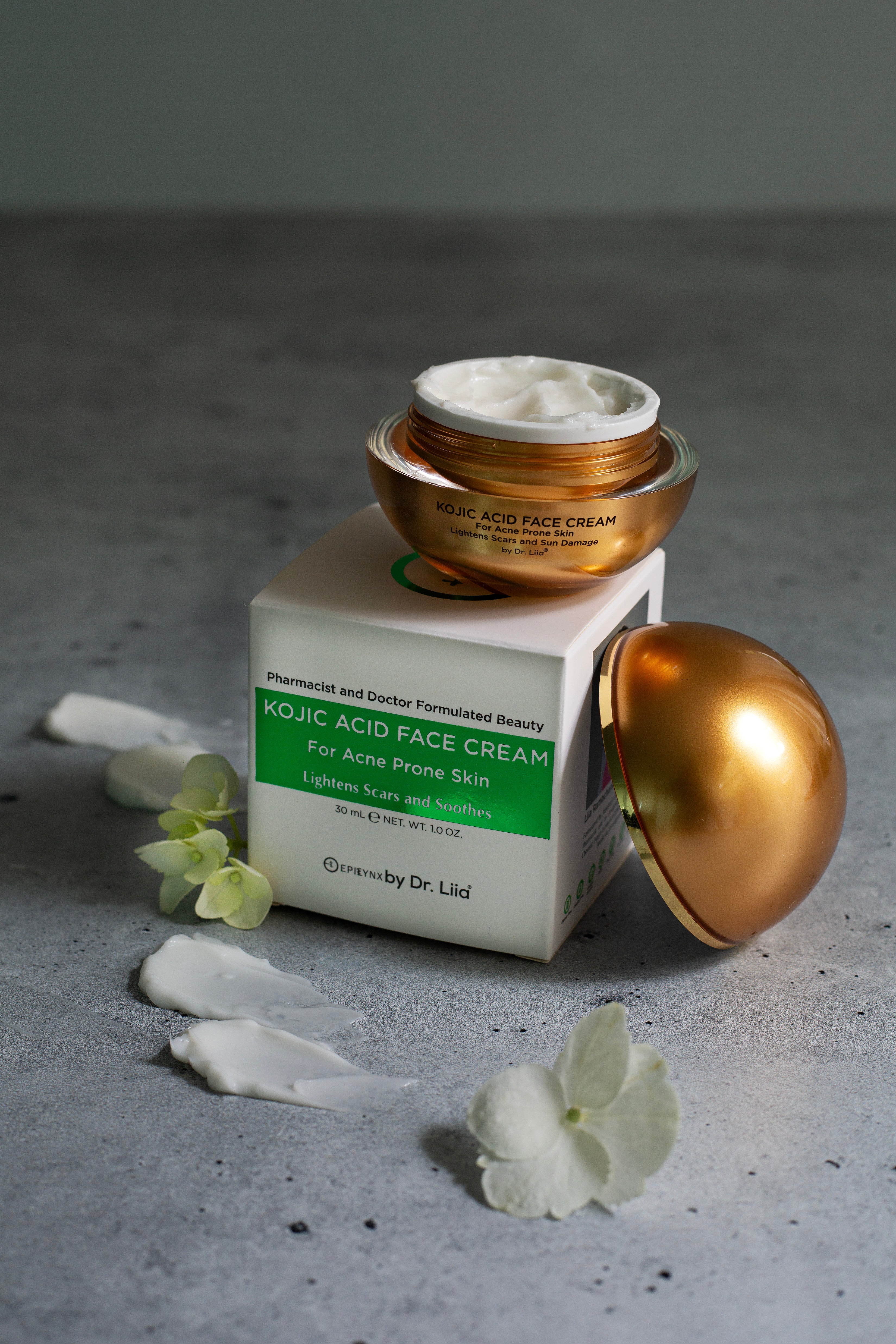 Kojic Acid Brightening Face Cream – Vegan, Gluten-Free & Acne-Prone Skin Friendly