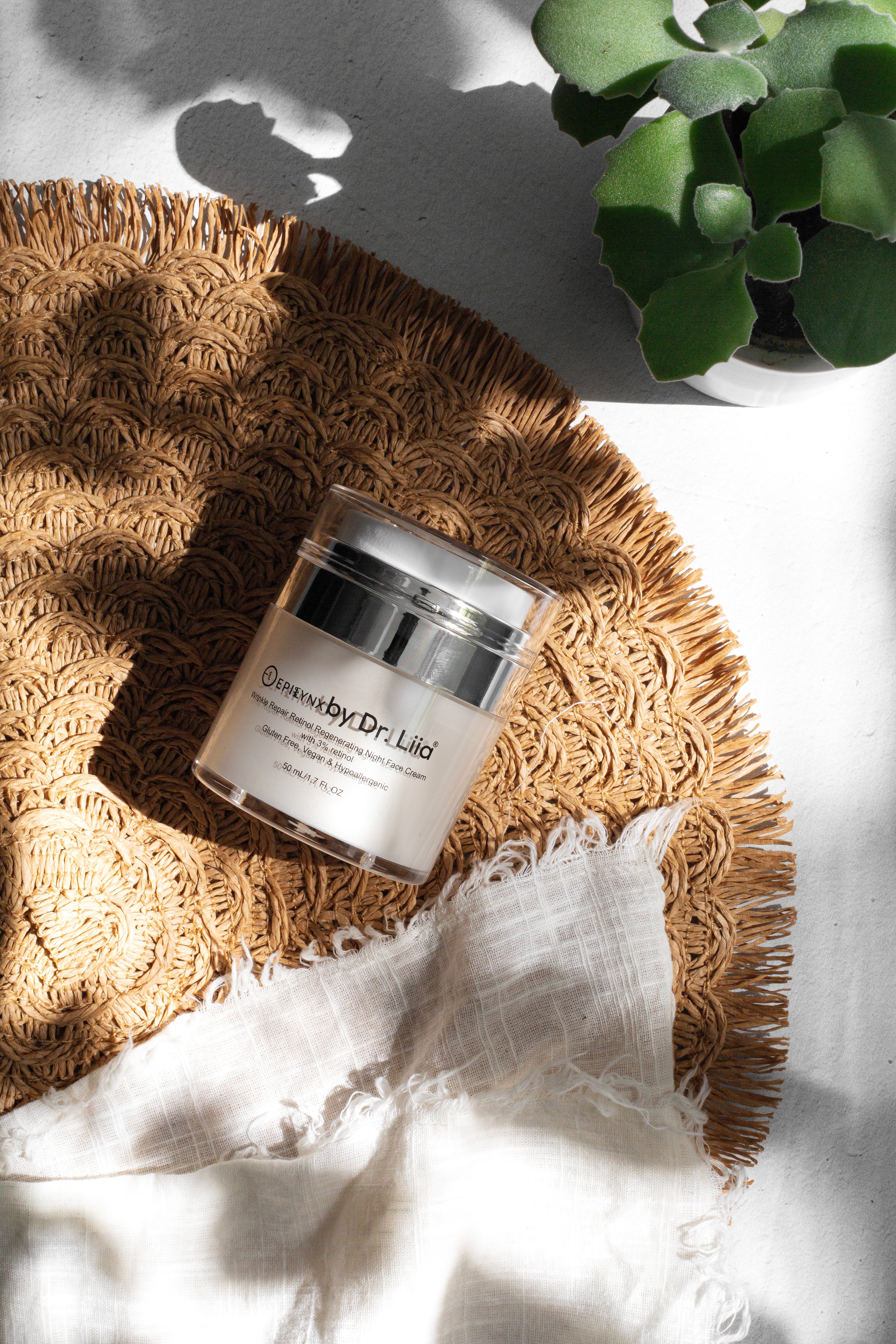 Wrinkle Repair Retinol Night Cream – Vegan, Gluten-Free, Regenerating Anti-Aging Moisturizer