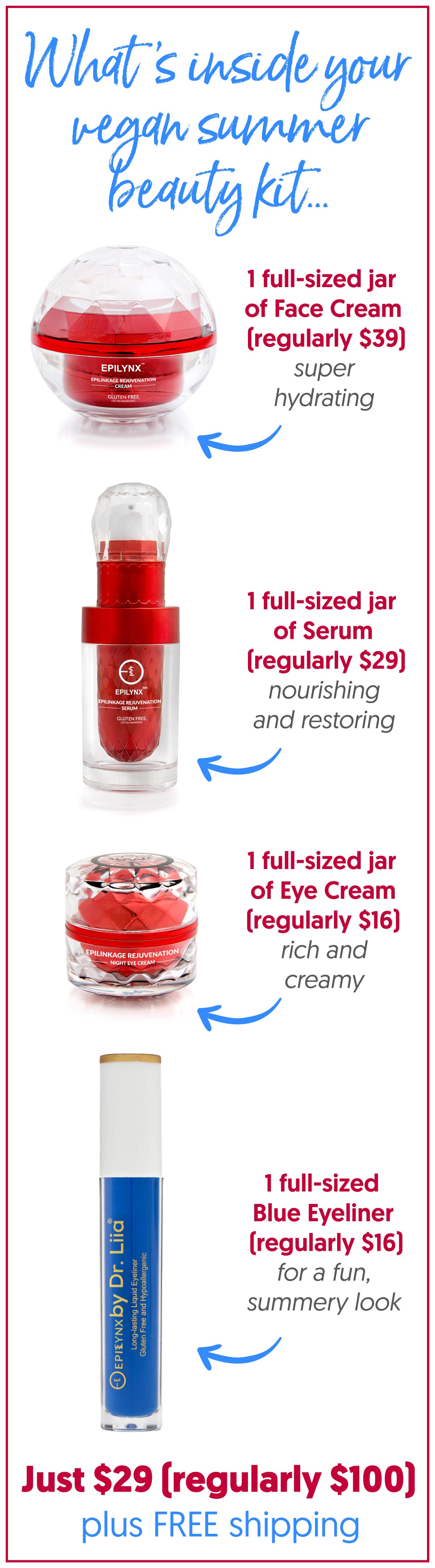 VegNews Red, White & Blue Summer Beauty Kit just $29 ($100) + FREE SHIPPING
