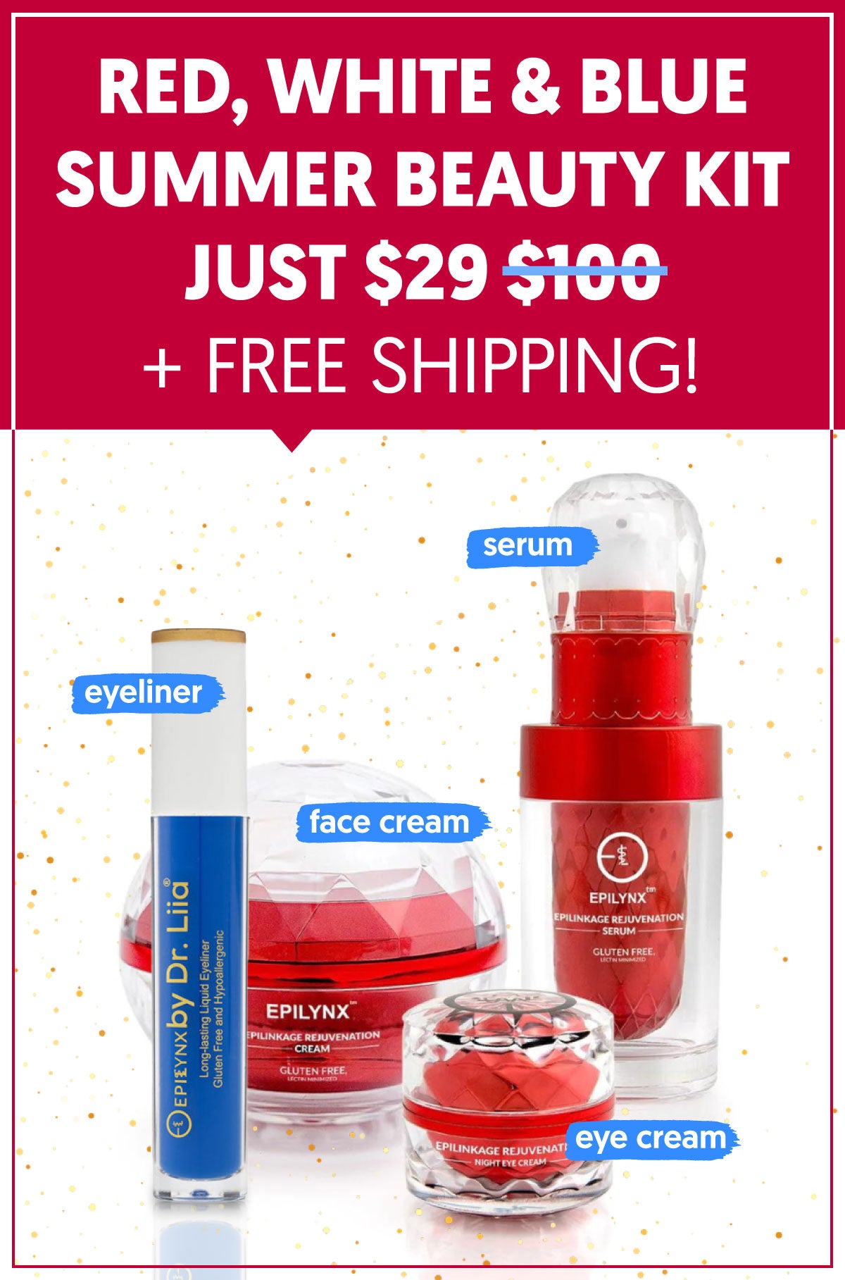 VegNews Red, White & Blue Summer Beauty Kit just $29 ($100) + FREE SHIPPING