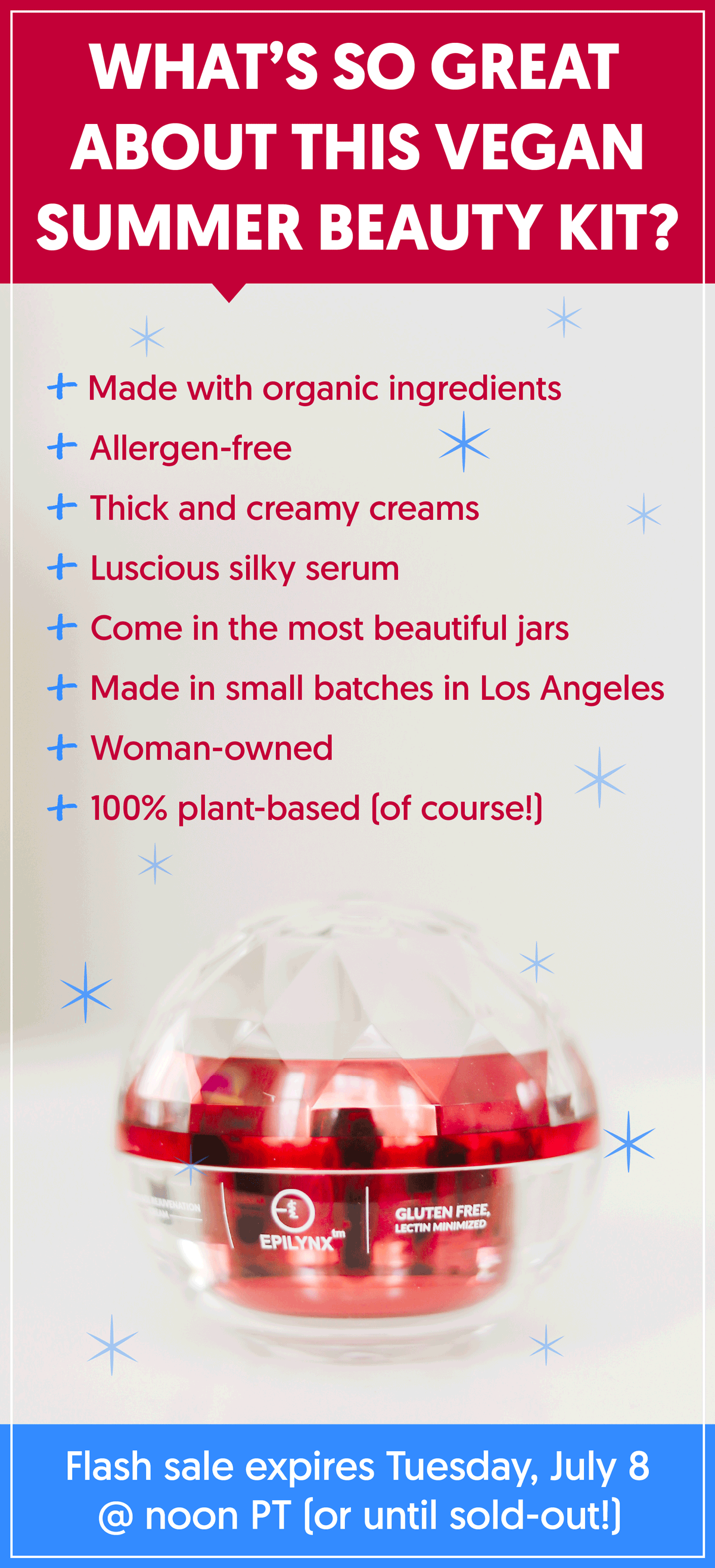 VegNews Red, White & Blue Summer Beauty Kit just $29 ($100) + FREE SHIPPING