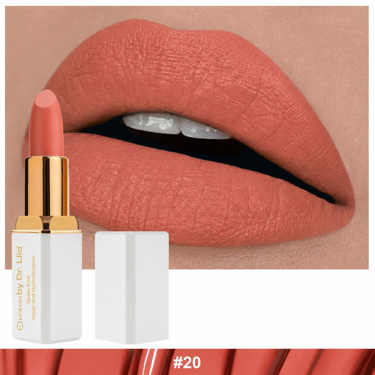 EpiLynx LS-009 #20 Impulsive lipstick and lip swatch