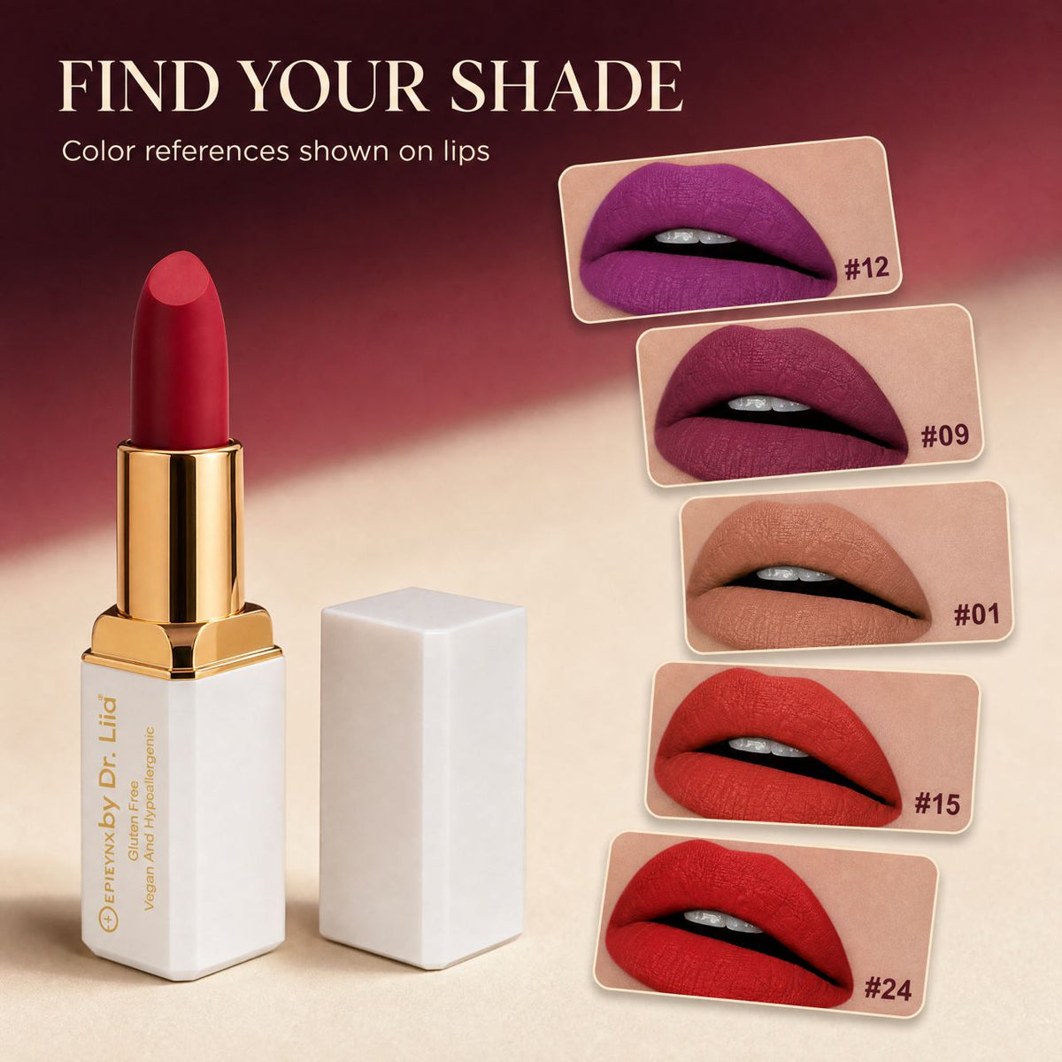 EpiLynx LS-009 lipstick collection: find your shade