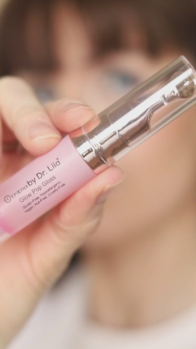 Video: EpiLynx Glow Pop lip stain developing colour on the lips
