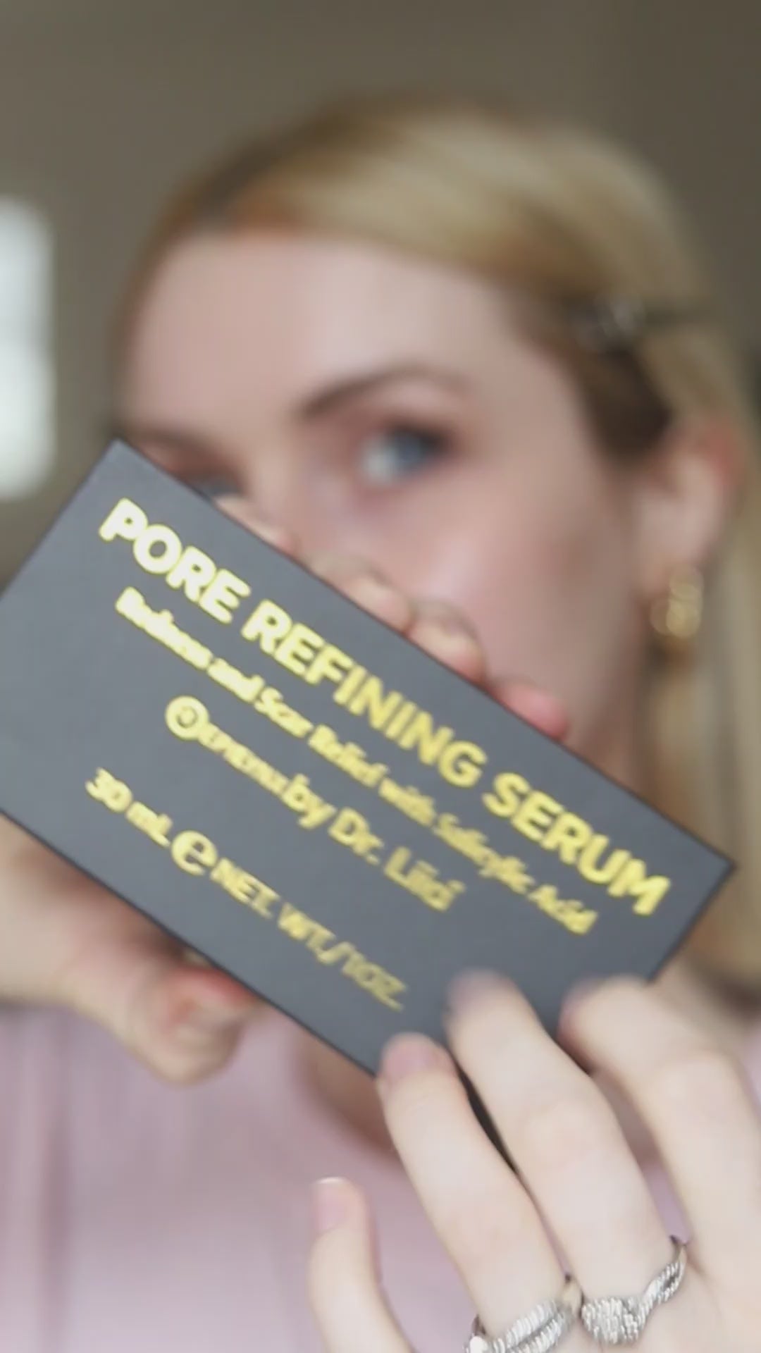 Rachel demonstrating EpiLynx Pore Refining Serum