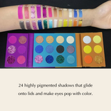 24 Color Eyeshadow Palette - Day to Night Makeup Looks