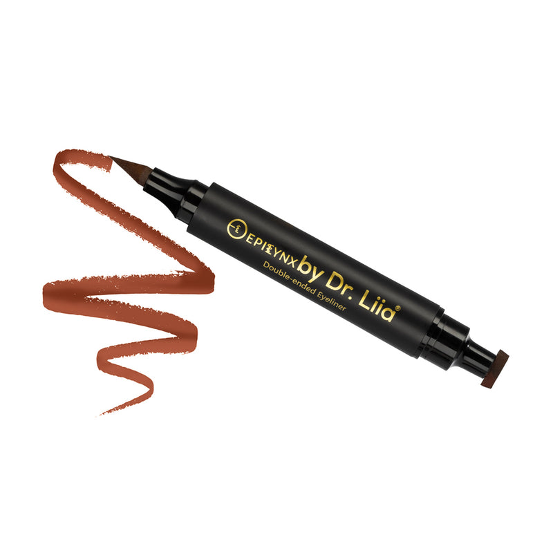 Gluten-Free, Vegan Double Ended Liquid Brown Eyeliner for Smokey Eyes