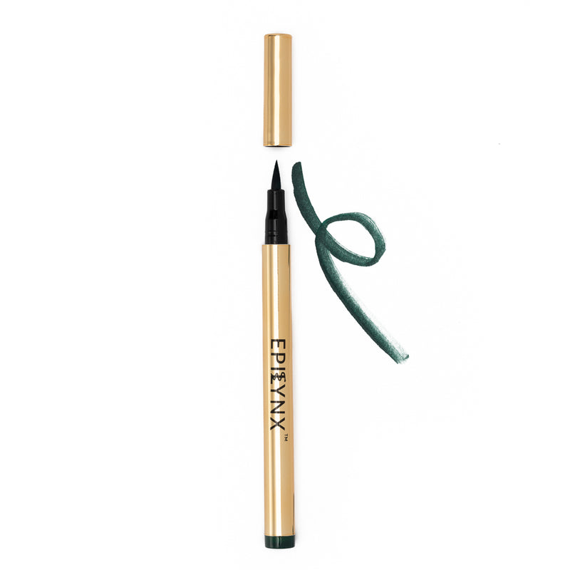 Gluten-Free, Vegan Liquid Green Eyeliner Pens - Non-Smudge, Waterproof