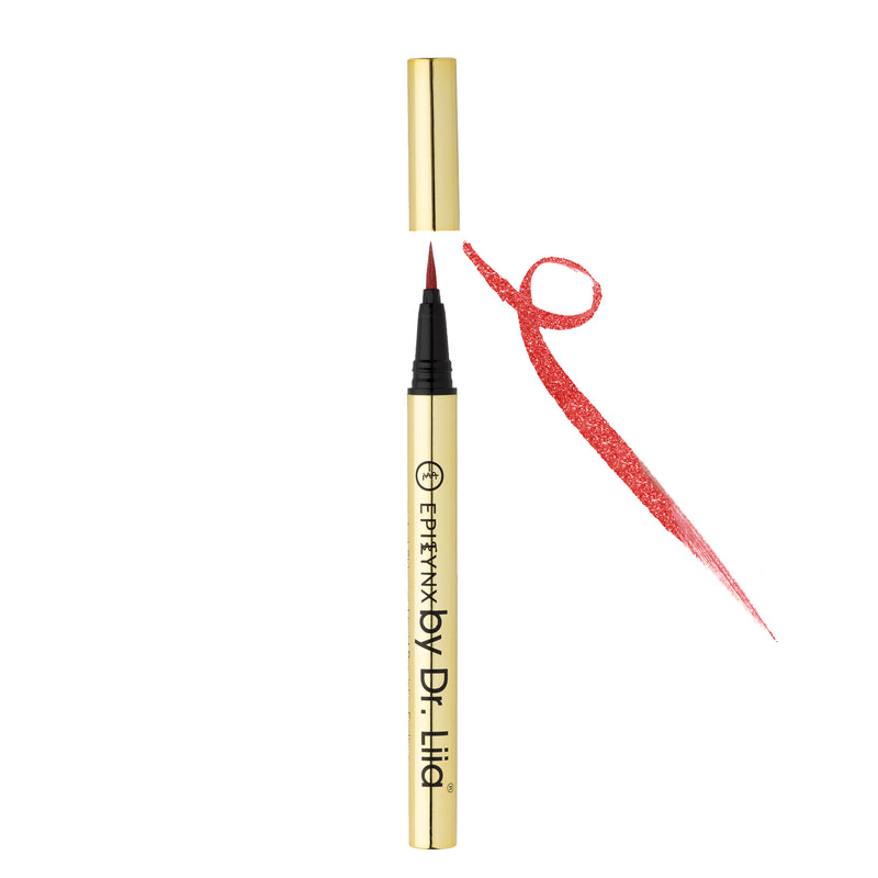Gluten-Free, Vegan Liquid Red Eyeliner Pens - Non-Smudge, Waterproof