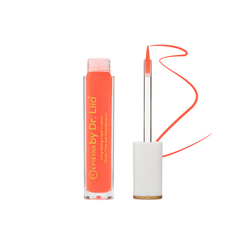 Gluten-Free, Hypoallergenic, Vegan Long-lasting Orange Liquid Eyeliner