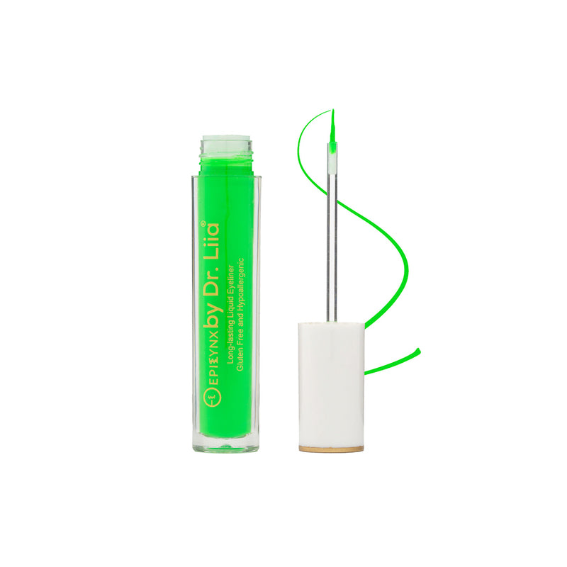 Gluten-Free, Hypoallergenic, Vegan Long-lasting Green Liquid Eyeliner