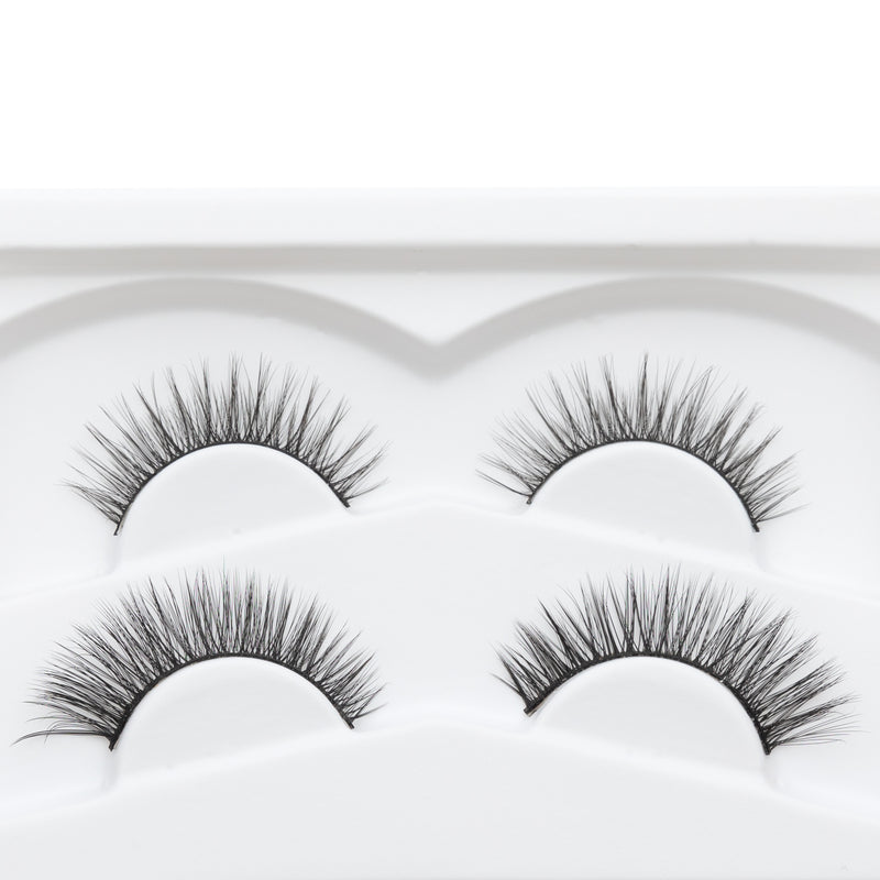 Vegan Natural False Eyelashes - Magnetic Black Eyeliner and Lashes Kit