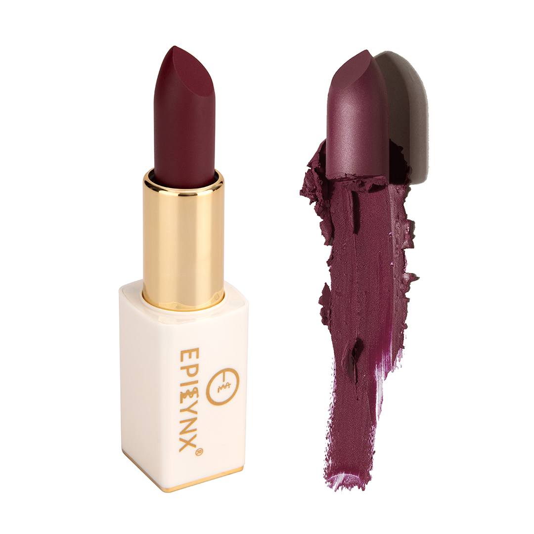 Gluten-Free, Hypoallergenic, Vegan, Matte Dark Purple Lipstick - Intense Hydration
