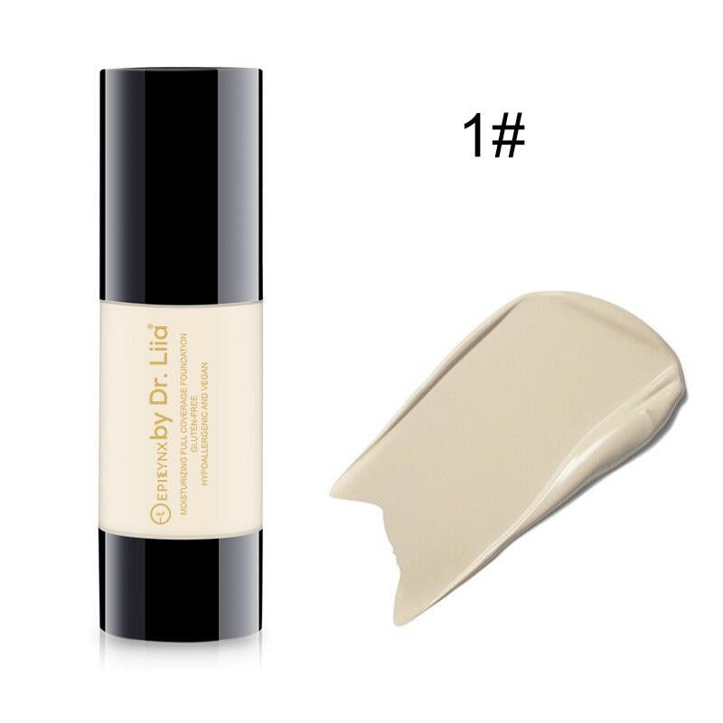 Natural-Looking Hypoallergenic Full Coverage Foundation - SPF