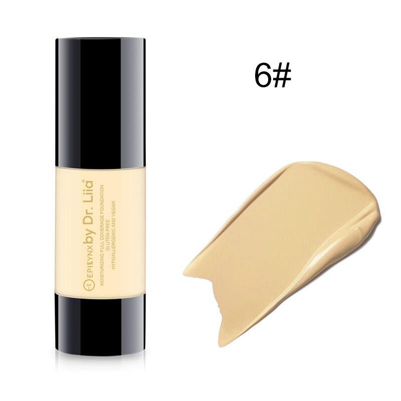 Natural-Looking Hypoallergenic Full Coverage Foundation - SPF